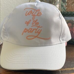 BRIDAL SHOWER-White 'Wife of the Party' Cap